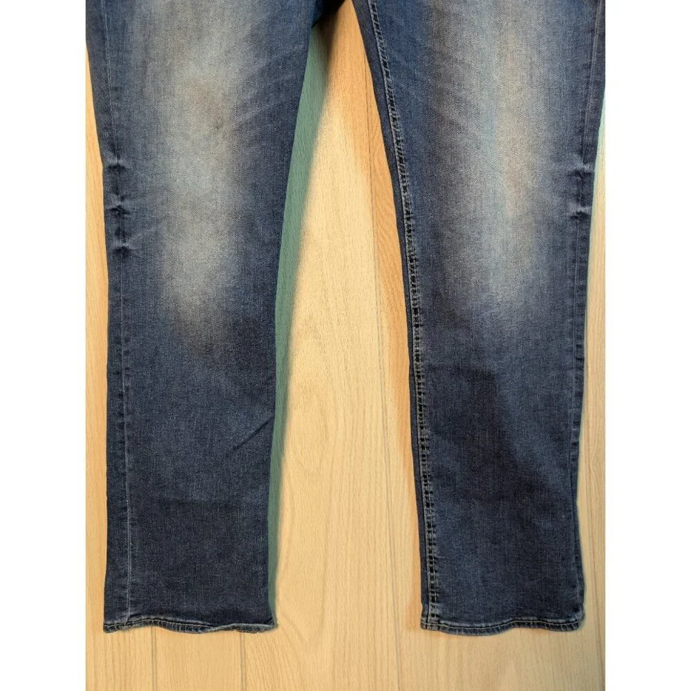 BKE Jeans Mens 38R Blue Mason Medium Wash Taper Denim Western Workwear Stretch